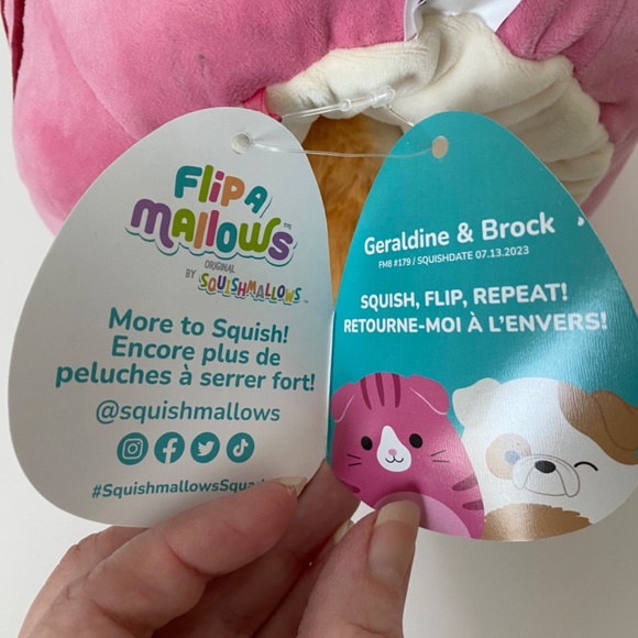 8” Geraldine “CAT” & Brock “DOG” Flipamallows Squishmallows NWT - Picture 10 of 10